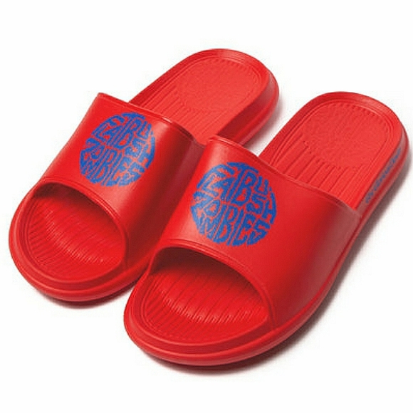 [SOLD] Flatbush Zombies Jupiter Sound Red Slide Sandals - Picture 3 of 15